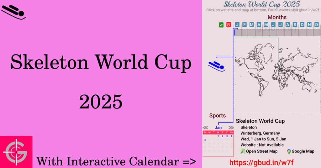 Sport event in 2025, Skeleton World Cup 2025