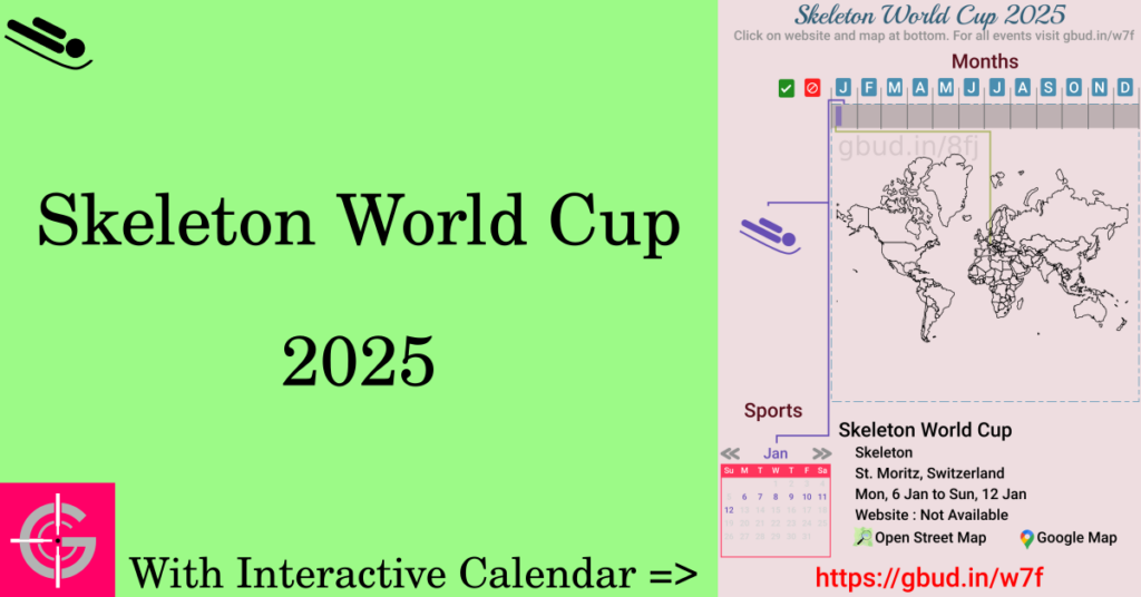 Sport event in 2025, Skeleton World Cup 2025