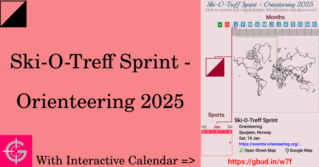 Sport event in 2025, Ski-O-Treff Sprint - Orienteering 2025