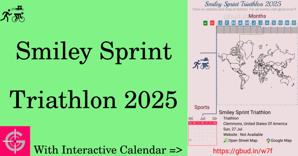 Sport event in 2025, Smiley Sprint Triathlon 2025