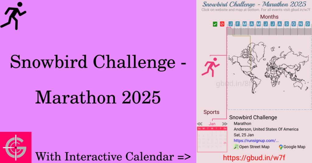 Sport event in 2025, Snowbird Challenge - Marathon 2025