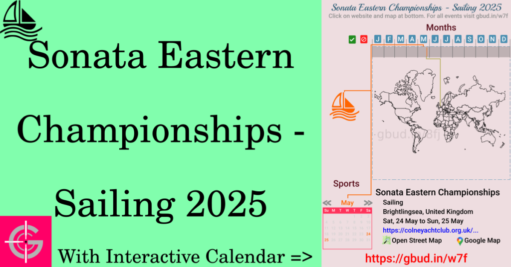 Sport event in 2025, Sonata Eastern Championships - Sailing 2025