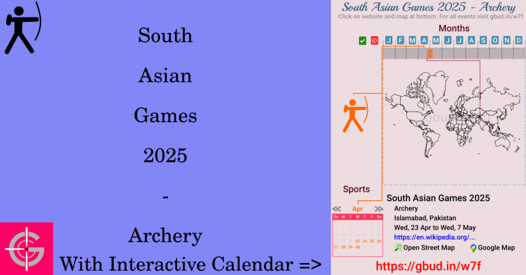 Sport event in 2025, South Asian Games 2025 - Archery