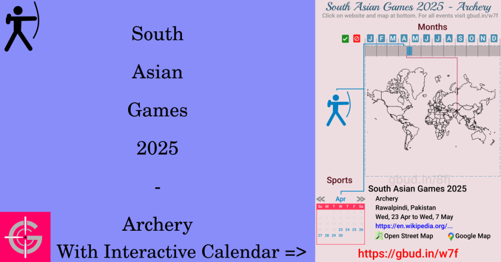 Sport event in 2025, South Asian Games 2025 - Archery