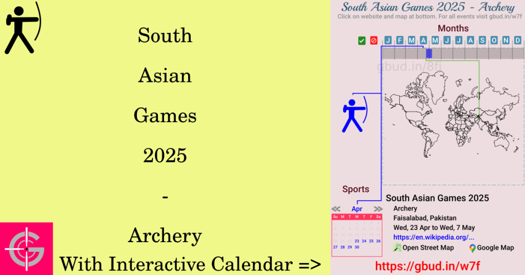 Sport event in 2025, South Asian Games 2025 - Archery