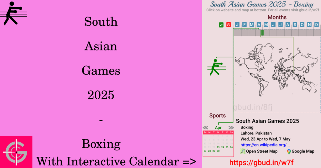 Sport event in 2025, South Asian Games 2025 - Boxing