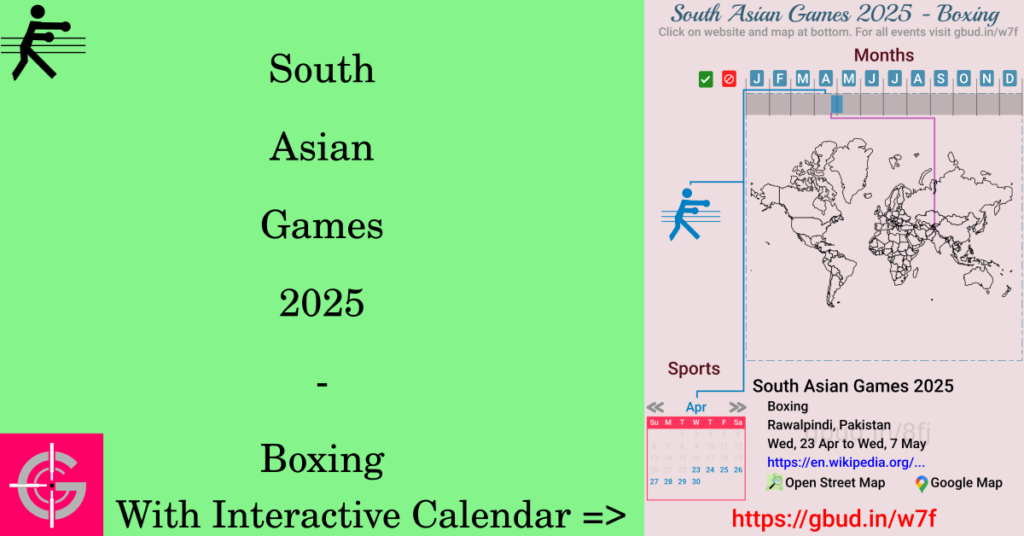 Sport event in 2025, South Asian Games 2025 - Boxing