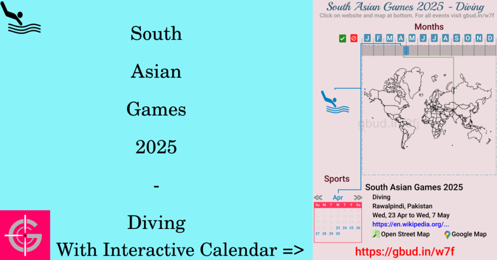 Sport event in 2025, South Asian Games 2025 - Diving