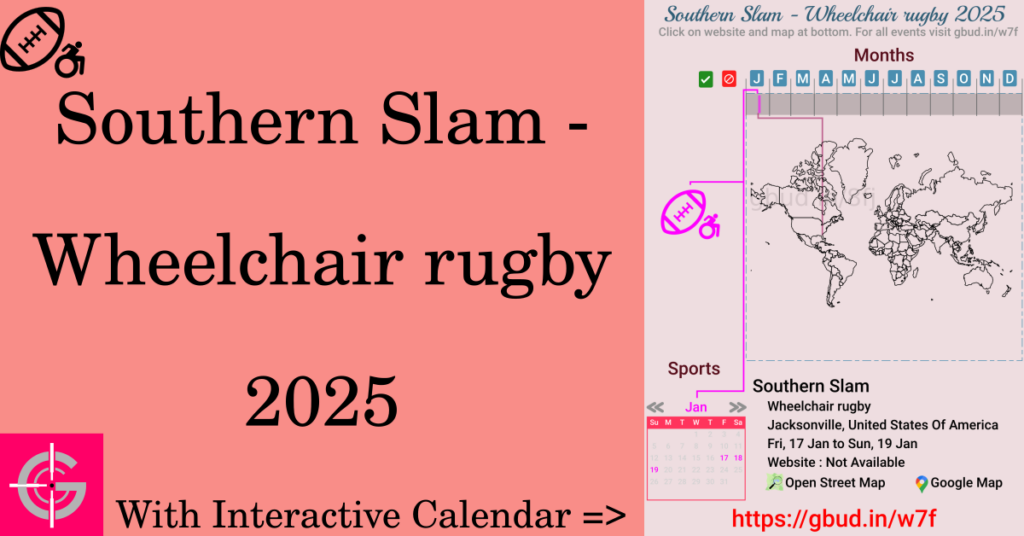 Sport event in 2025, Southern Slam - Wheelchair rugby 2025