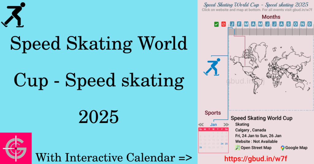 Sport event in 2025, Speed Skating World Cup - Speed skating 2025