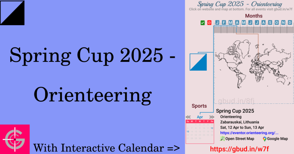 Sport event in 2025, Spring Cup 2025 - Orienteering