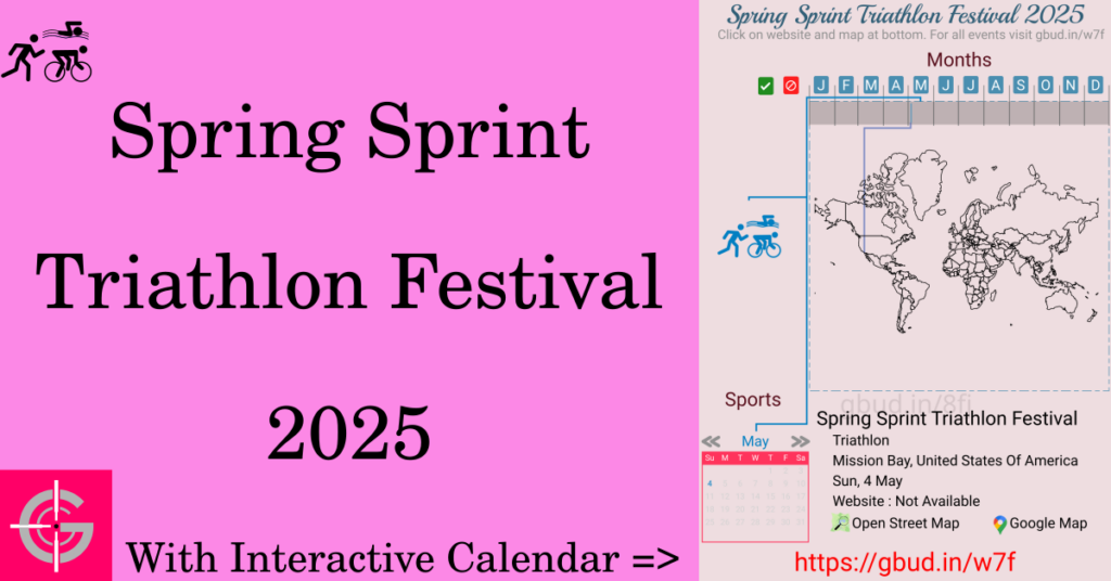 Sport event in 2025, Spring Sprint Triathlon Festival 2025