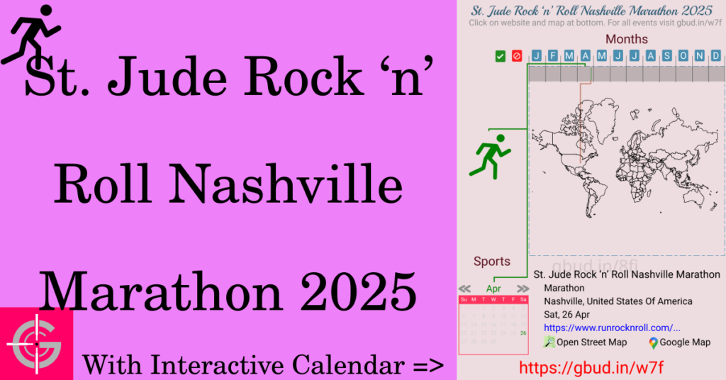 Sport event in 2025, St. Jude Rock ‘n’ Roll Nashville Marathon 2025