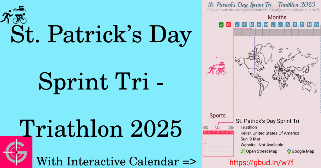 Sport event in 2025, St. Patrick’s Day Sprint Tri - Triathlon 2025