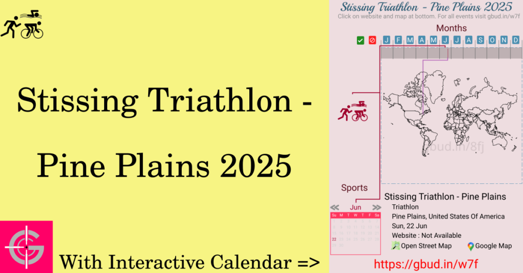 Sport event in 2025, Stissing Triathlon - Pine Plains 2025