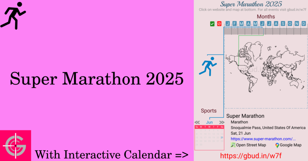 Sport event in 2025, Super Marathon 2025