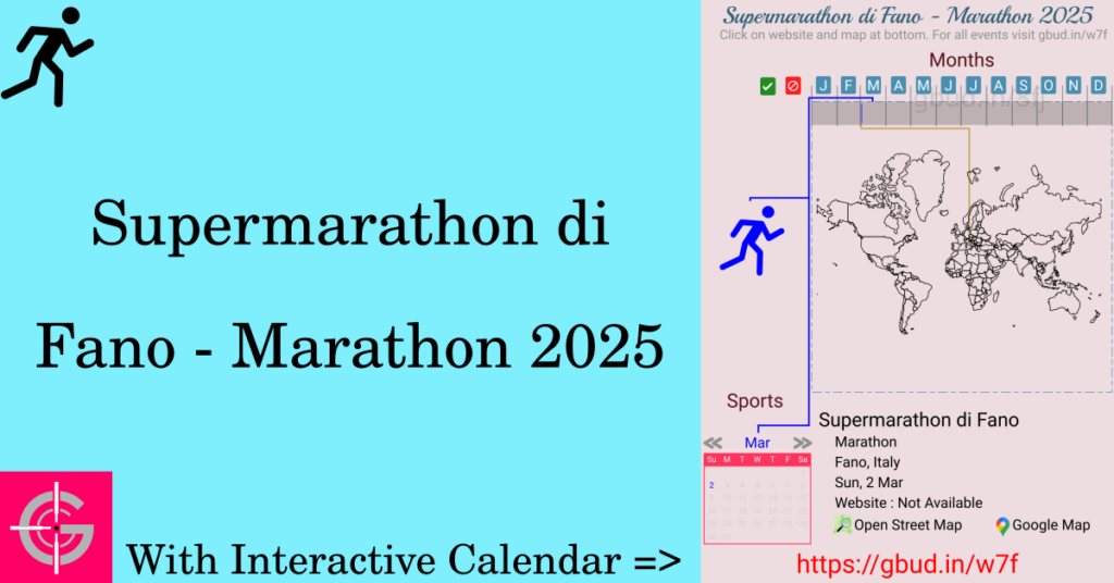 Sport event in 2025, Supermarathon di Fano - Marathon 2025