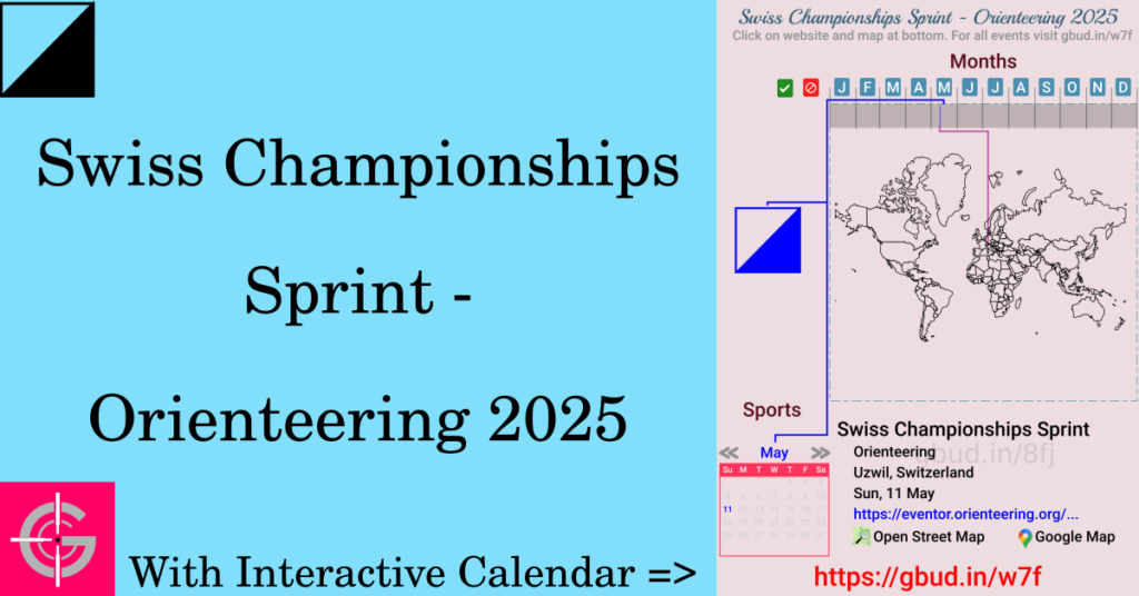 Sport event in 2025, Swiss Championships Sprint - Orienteering 2025