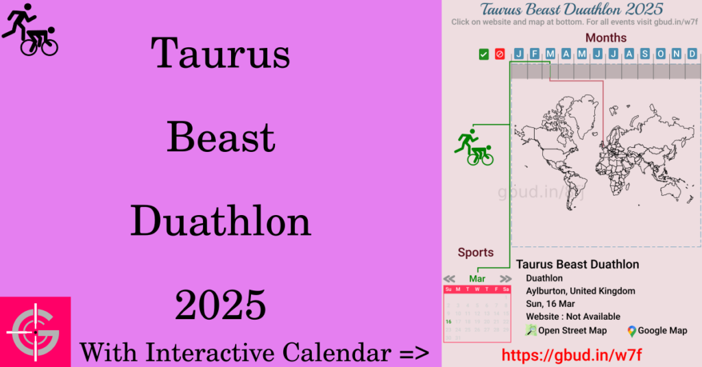 Sport event in 2025, Taurus Beast Duathlon 2025