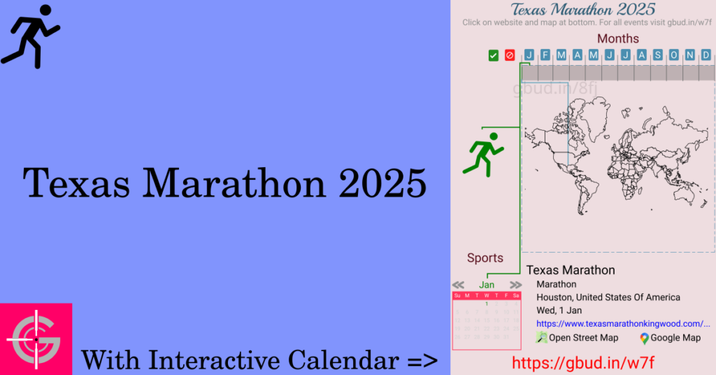 Sport event in 2025, Texas Marathon 2025