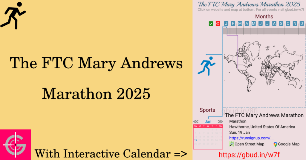 Sport event in 2025, The FTC Mary Andrews Marathon 2025