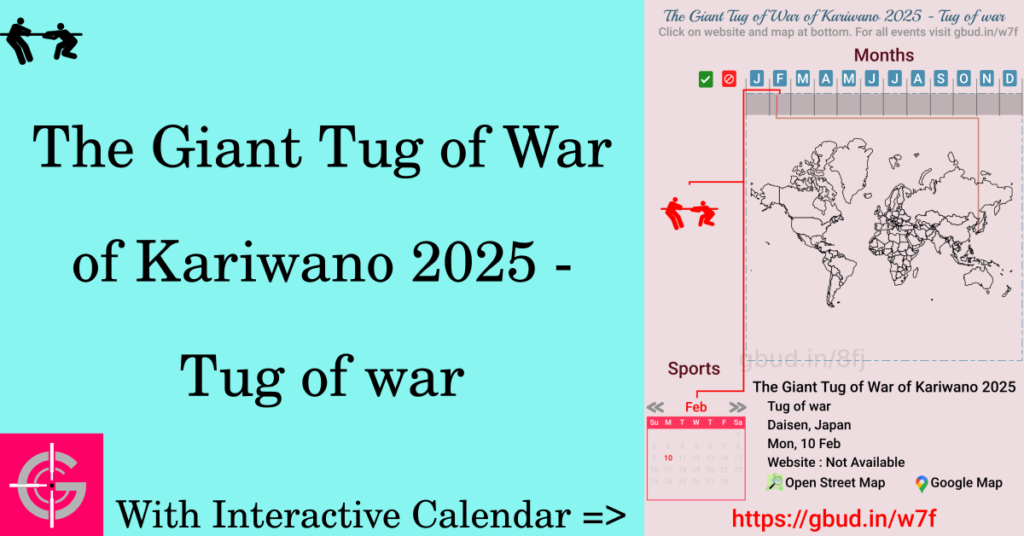 Sport event in 2025, The Giant Tug of War of Kariwano 2025 - Tug of war