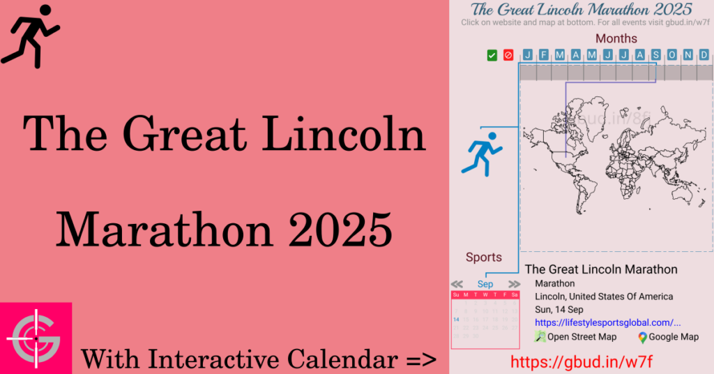 Sport event in 2025, The Great Lincoln Marathon 2025