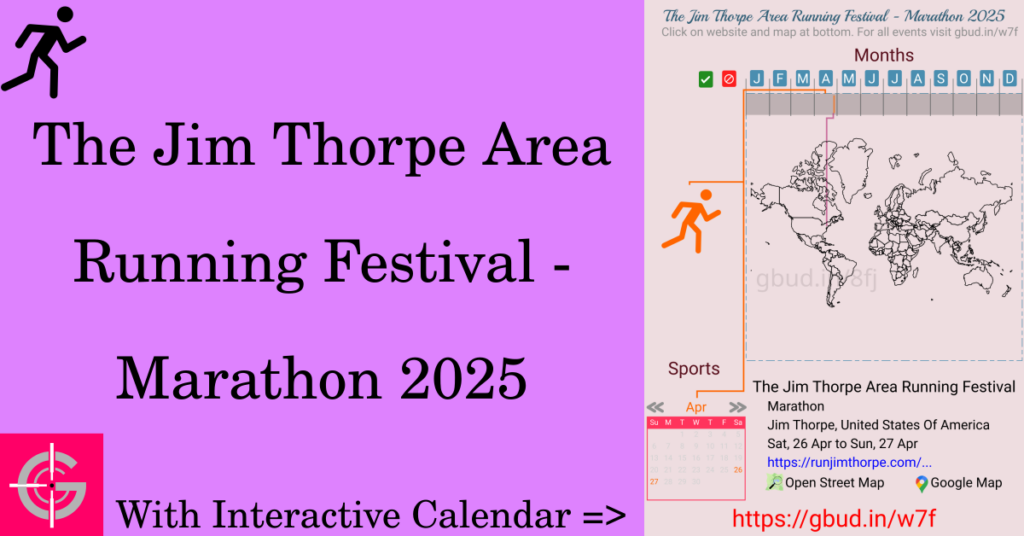 Sport event in 2025, The Jim Thorpe Area Running Festival - Marathon 2025