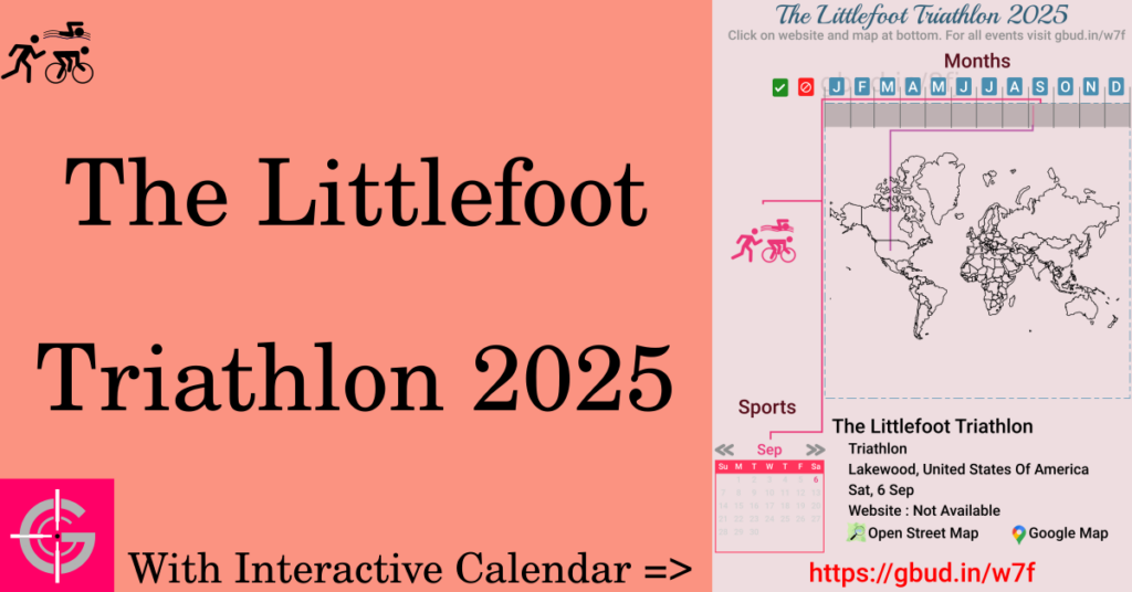 Sport event in 2025, The Littlefoot Triathlon 2025