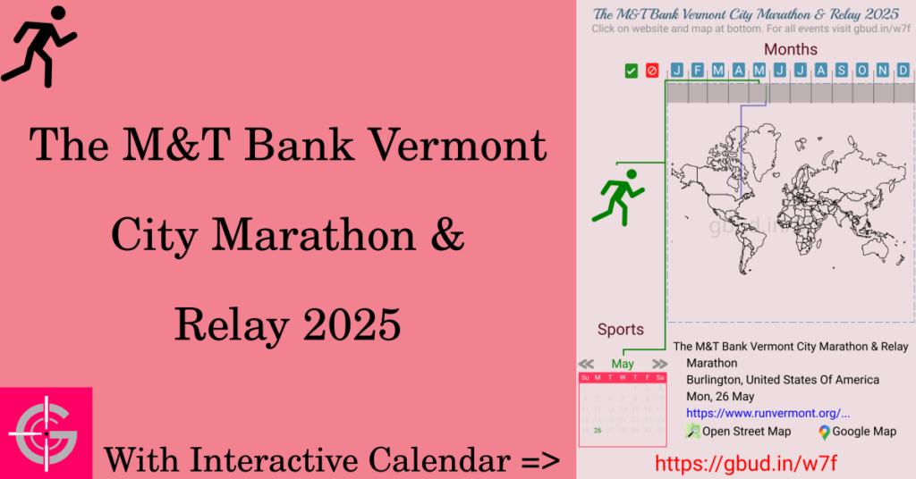 Sport event in 2025, The M&T Bank Vermont City Marathon & Relay 2025