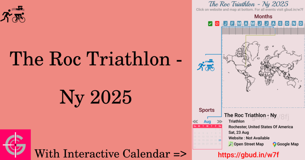 Sport event in 2025, The Roc Triathlon - Ny 2025