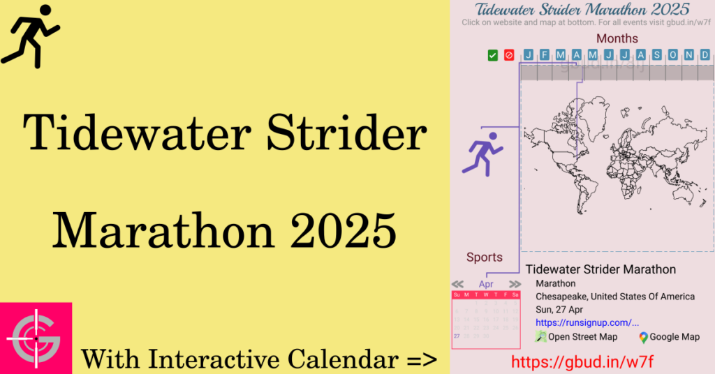 Sport event in 2025, Tidewater Strider Marathon 2025