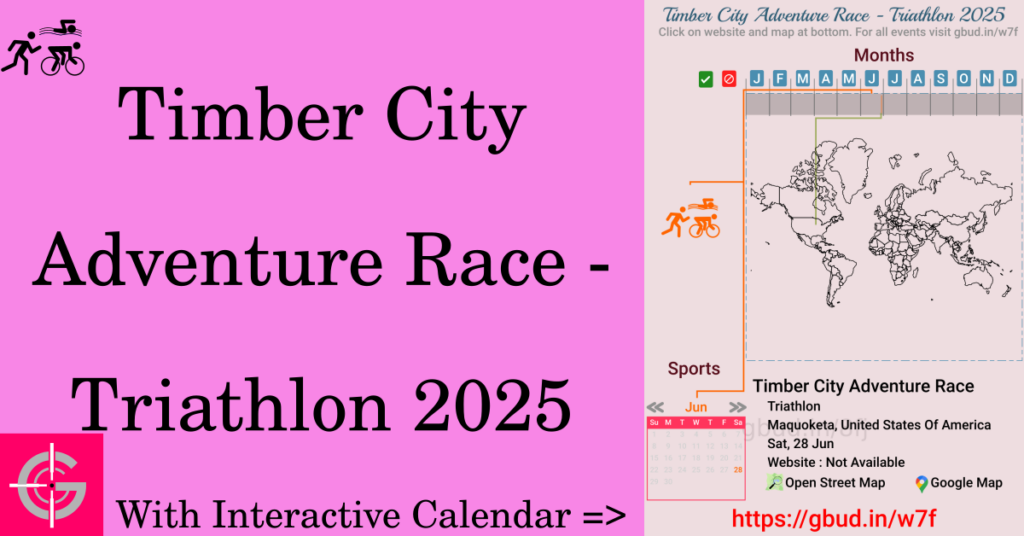 Sport event in 2025, Timber City Adventure Race - Triathlon 2025