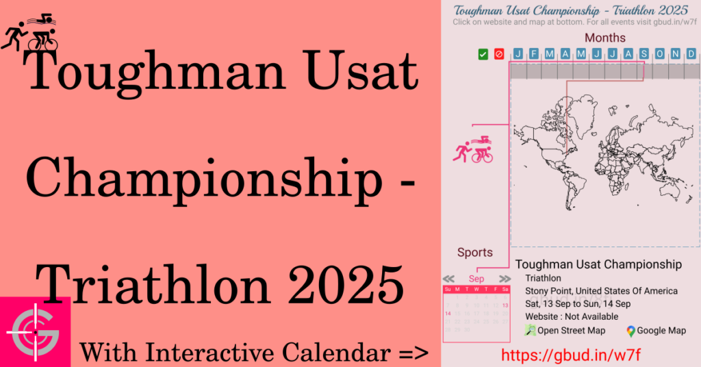 Sport event in 2025, Toughman Usat Championship - Triathlon 2025