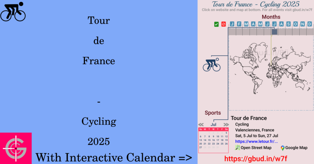 Sport event in 2025, Tour de France - Cycling 2025