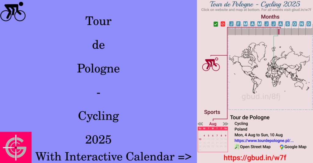 Sport event in 2025, Tour de Pologne - Cycling 2025