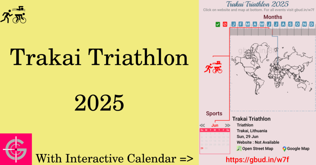 Sport event in 2025, Trakai Triathlon 2025