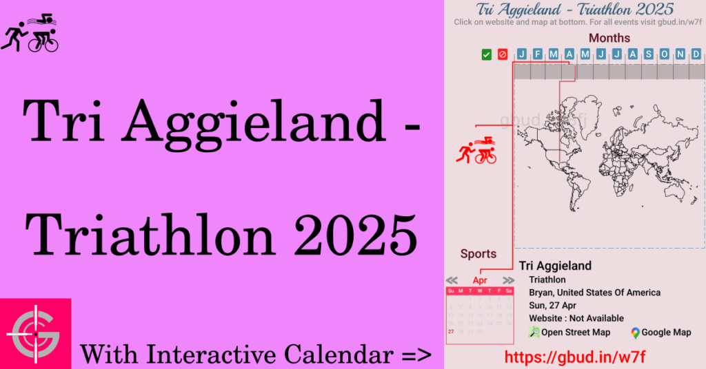 Sport event in 2025, Tri Aggieland - Triathlon 2025