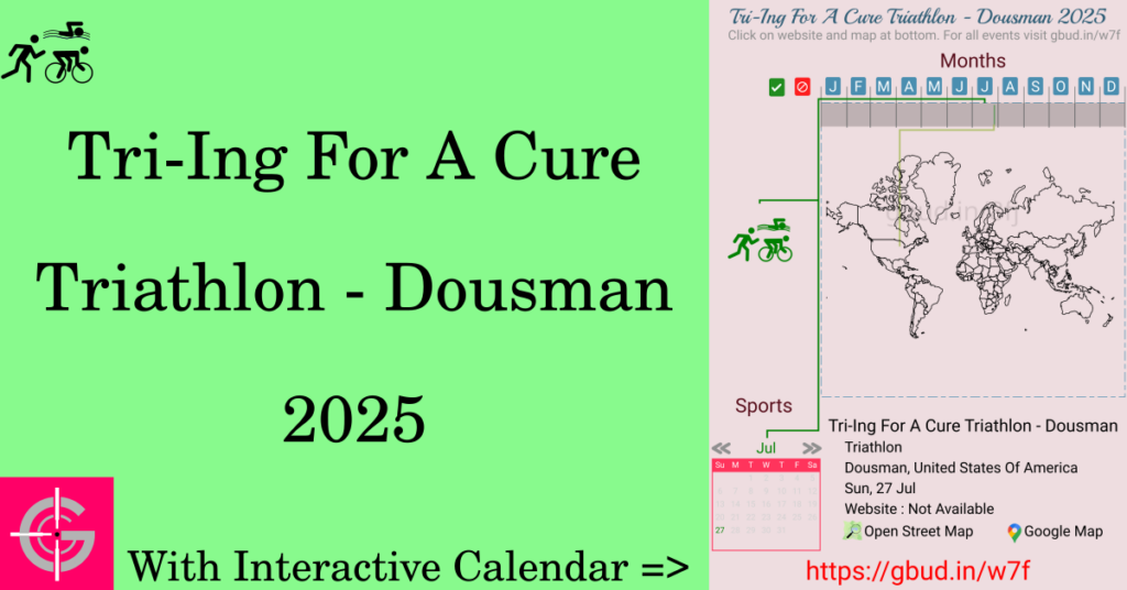 Sport event in 2025, Tri-Ing For A Cure Triathlon - Dousman 2025