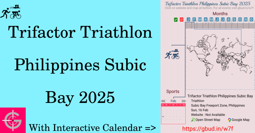 Sport event in 2025, Trifactor Triathlon Philippines Subic Bay 2025