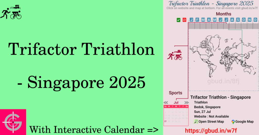 Sport event in 2025, Trifactor Triathlon - Singapore 2025