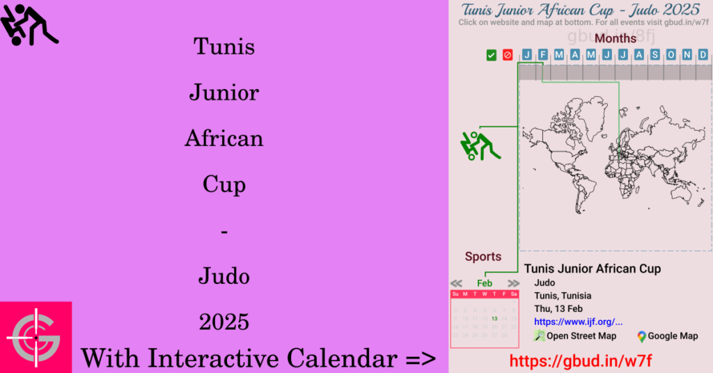 Sport event in 2025, Tunis Junior African Cup - Judo 2025