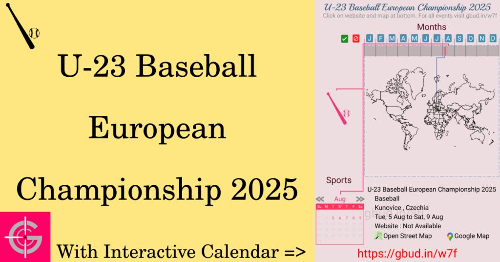 Sport event in 2025, U-23 Baseball European Championship 2025