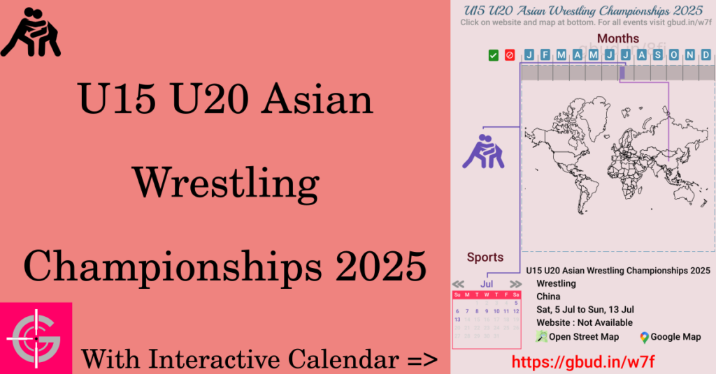 Sport event in 2025, U15 U20 Asian Wrestling Championships 2025