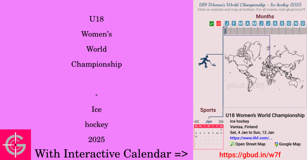 Sport event in 2025, U18 Women’s World Championship - Ice hockey 2025