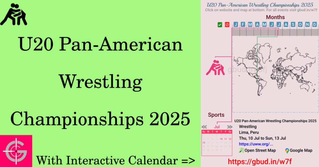 Sport event in 2025, U20 Pan-American Wrestling Championships 2025