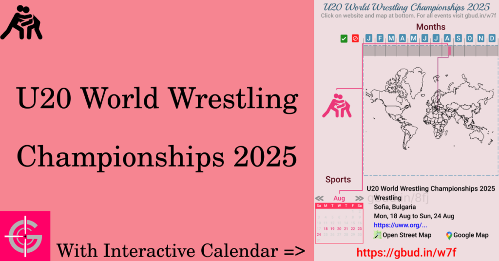 Sport event in 2025, U20 World Wrestling Championships 2025