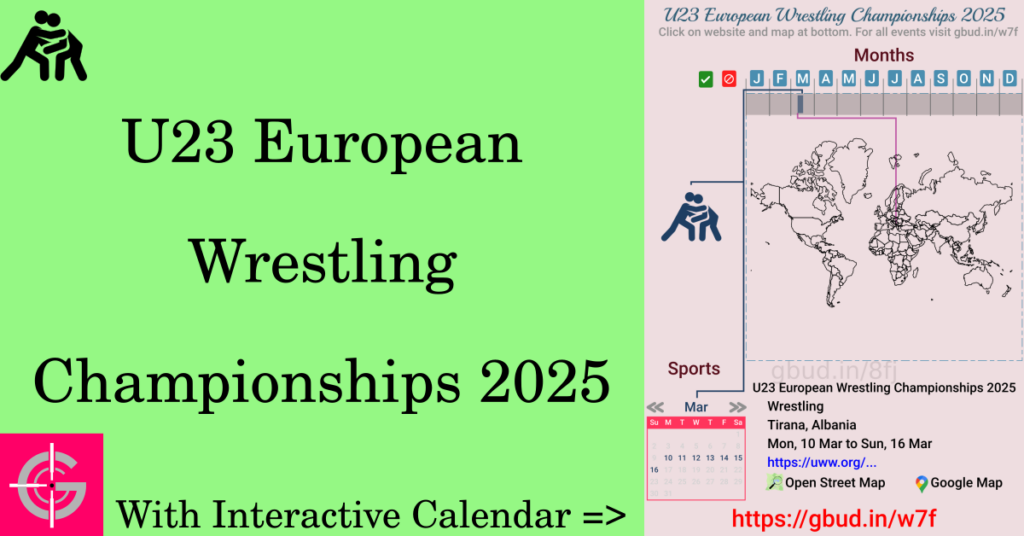 Sport event in 2025, U23 European Wrestling Championships 2025