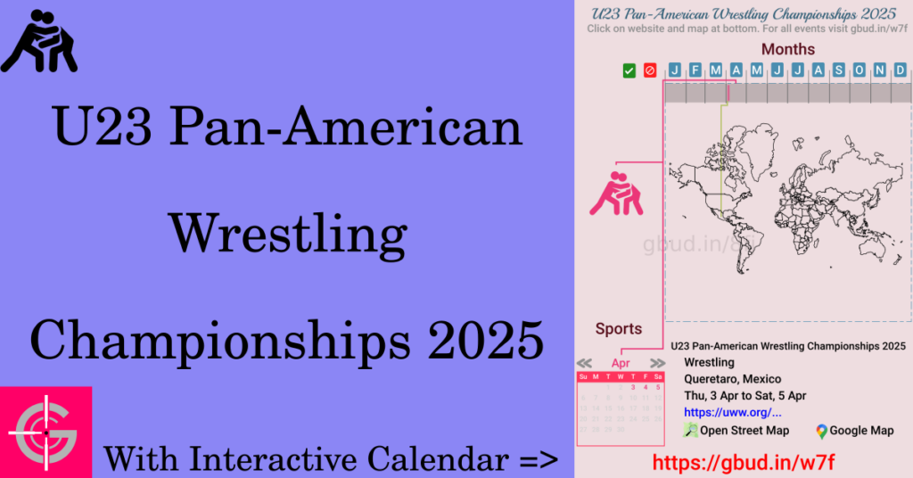 Sport event in 2025, U23 Pan-American Wrestling Championships 2025