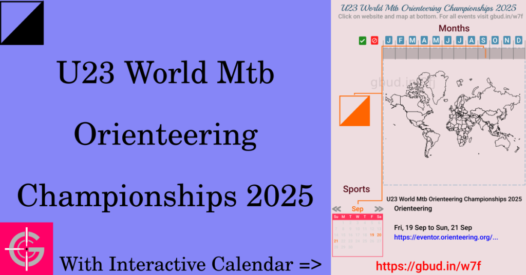 Sport event in 2025, U23 World Mtb Orienteering Championships 2025